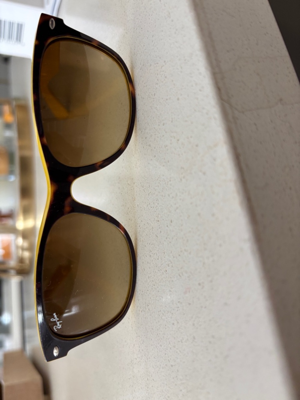 Ray-Ban Tortoise Frame Sunglasses with Brown Lenses